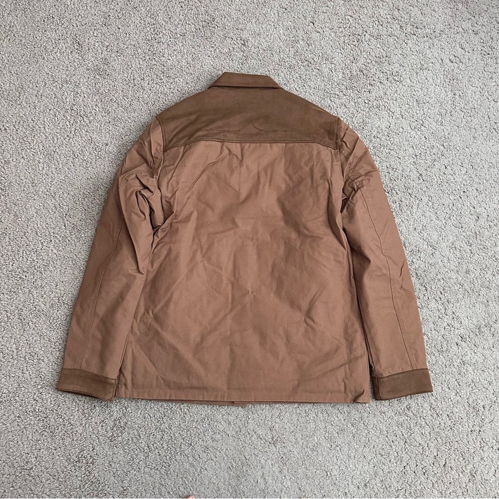Hunter Lined Canvas Jacket Brown Plaid Mens S Barn Coat Rugged Utility Gorpcore - Picture 15 of 16